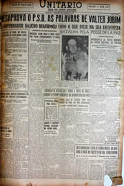 Página do jornal Unitário de setembro de 1949