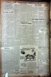 Página do jornal Unitário de setembro de 1949