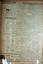 Página do jornal Unitário de setembro de 1949
