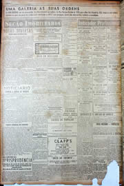 Página do jornal Unitário de setembro de 1949
