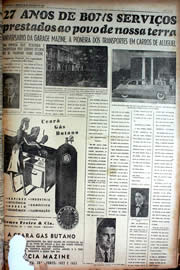 Página do jornal Unitário de setembro de 1949