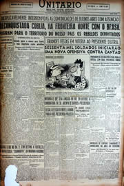 Página do jornal Unitário de setembro de 1949