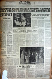 Página do jornal Unitário de setembro de 1949