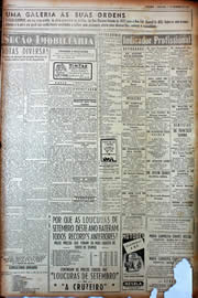 Página do jornal Unitário de setembro de 1949