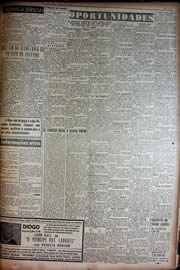 Página do jornal Unitário de setembro de 1949