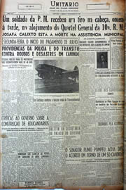 Página do jornal Unitário de setembro de 1949