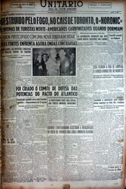 Página do jornal Unitário de setembro de 1949