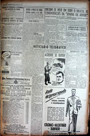 Página do jornal Unitário de setembro de 1949