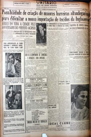 Página do jornal Unitário de setembro de 1949