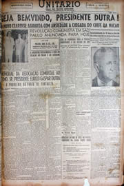 Página do jornal Unitário de outubro de 1949