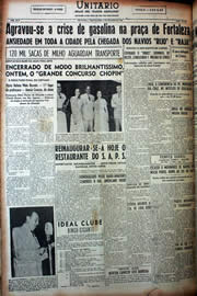 Página do jornal Unitário de outubro de 1949