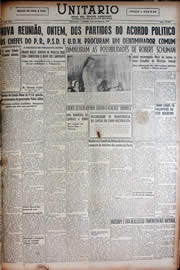 Página do jornal Unitário de outubro de 1949