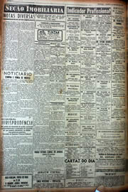 Página do jornal Unitário de outubro de 1949