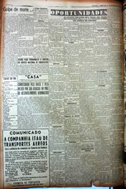 Página do jornal Unitário de outubro de 1949