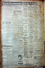 Página do jornal Unitário de outubro de 1949