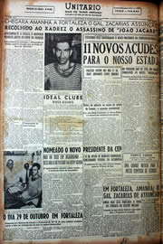 Página do jornal Unitário de outubro de 1949