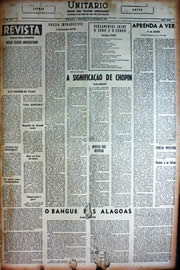 Página do jornal Unitário de outubro de 1949