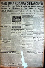 Página do jornal Unitário de novembro de 1949
