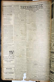 Página do jornal Unitário de novembro de 1949