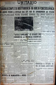 Página do jornal Unitário de novembro de 1949