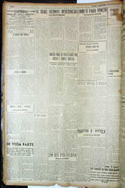 Página do jornal Unitário de novembro de 1949