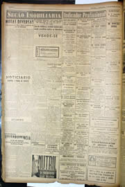Página do jornal Unitário de novembro de 1949