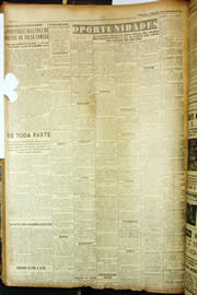 Página do jornal Unitário de novembro de 1949