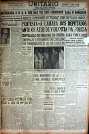 Página do jornal Unitário de novembro de 1949