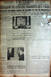 Página do jornal Unitário de novembro de 1949