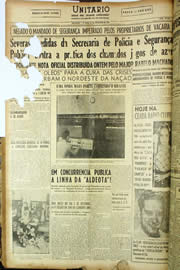 Página do jornal Unitário de novembro de 1949