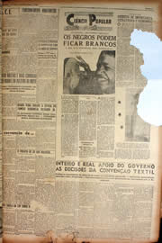 Página do jornal Unitário de novembro de 1949