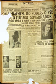 Página do jornal Unitário de dezembro de 1949