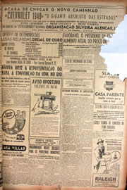 Página do jornal Unitário de dezembro de 1949