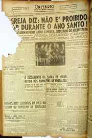 Página do jornal Unitário de dezembro de 1949