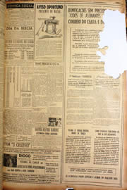 Página do jornal Unitário de dezembro de 1949