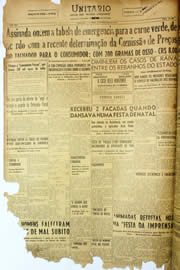 Página do jornal Unitário de dezembro de 1949