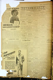 Página do jornal Unitário de dezembro de 1949