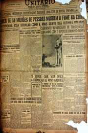 Página do jornal Unitário de dezembro de 1949