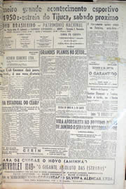 Página do jornal Unitário de janeiro de 1950