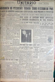 Página do jornal Unitário de janeiro de 1950