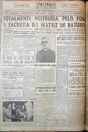 Página do jornal Unitário de janeiro de 1950