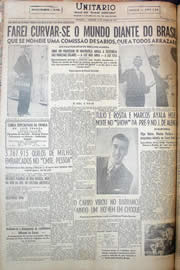 Página do jornal Unitário de janeiro de 1950