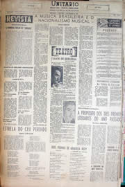 Página do jornal Unitário de janeiro de 1950