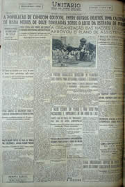 Página do jornal Unitário de janeiro de 1950