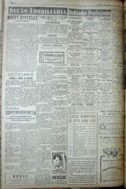 Página do jornal Unitário de fevereiro de 1950
