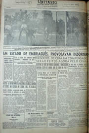 Página do jornal Unitário de fevereiro de 1950