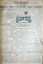 Página do jornal Unitário de fevereiro de 1950