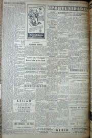 Página do jornal Unitário de fevereiro de 1950