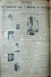 Página do jornal Unitário de fevereiro de 1950
