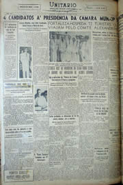 Página do jornal Unitário de março de 1950